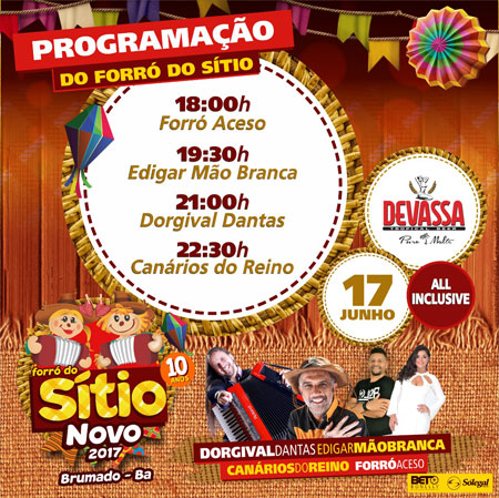 Divulgada a programação oficial do Forró do Sítio Novo 2017; confira os horários