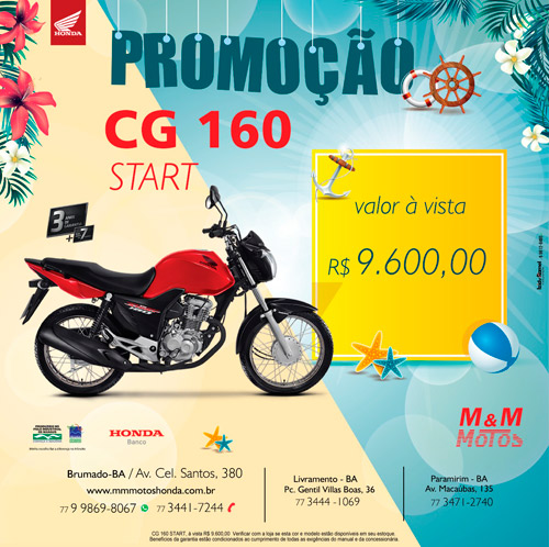 M & M Motos: valor imperdível para Honda CG 160 Start 