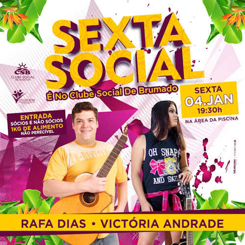 Clube Social: nesta sexta (04) acontece a 'Sexta Social' 