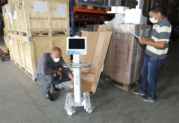 Governo do Estado recebe 32 ventiladores pulmonares doados pela BAMIN