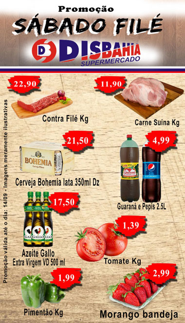  Ofertas: Sábado Filé do Disbahia Supermercado