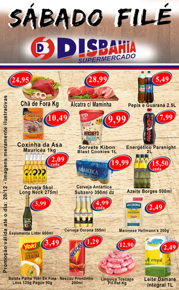 Ofertas: Sexta e Sábado Filé do Disbahia Supermercado