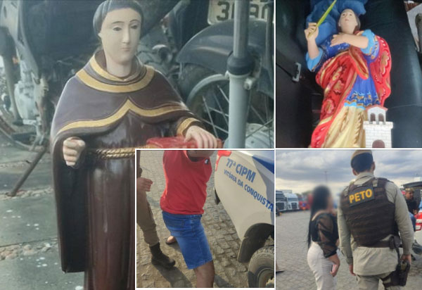 Brumado: Imagens furtadas na Igreja de Ubiraçaba são recuperadas em Conquista