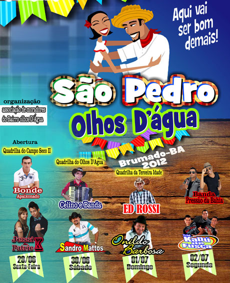 BRUMADO: SÃO PEDRO É NO BAIRRO OLHOS D'ÁGUA