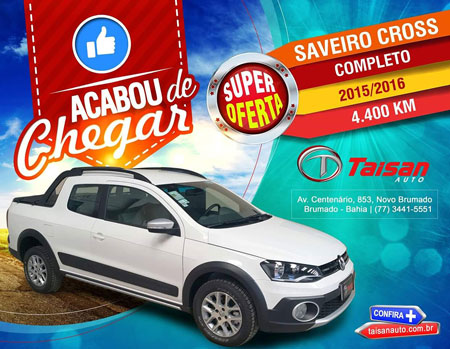 Taisan Auto: Saveiro Cross completo 2015/2016 com preço imperdível