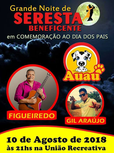 Brumado: ONG AUAU promove seresta beneficente em comemoração ao Dia dos Pais 