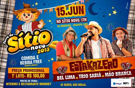 BRUMADO: DIA 15 DE JUNHO TEM O FORRÓ DO SÍTIO NOVO