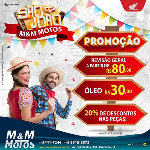 Promoção de São João da M & M Motos