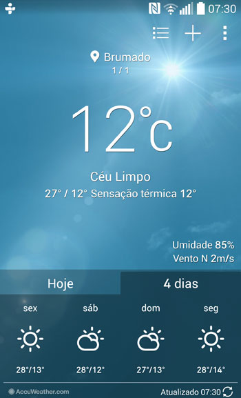 Brumado amanhece com temperatura de 12 graus