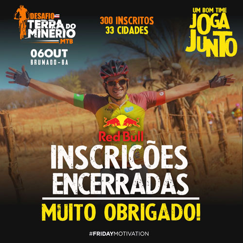 Brumado: Desafio Terra do Minério encerra inscrições com 300 inscritos