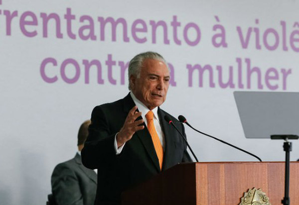 Temer lança plano nacional de combate à violência doméstica
