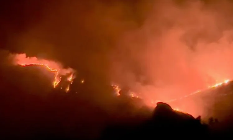 Incêndio de grandes proporções atinge região de Mucugê, na Chapada Diamantina