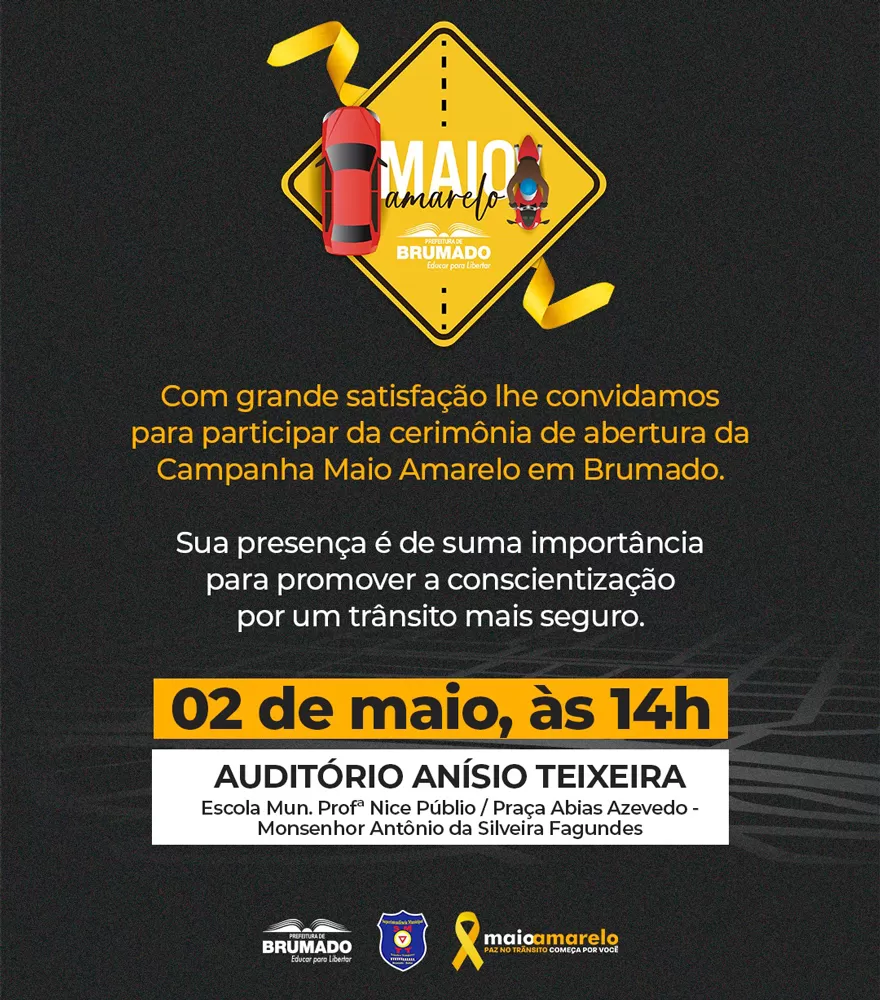 Brumado se prepara para a cerimônia de abertura da Campanha Maio Amarelo