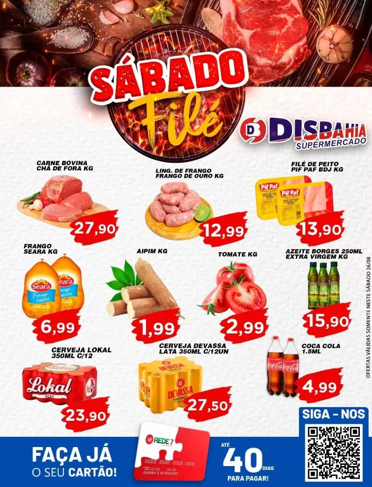 Ofertas: Sábado Filé do Disbahia Supermercado
