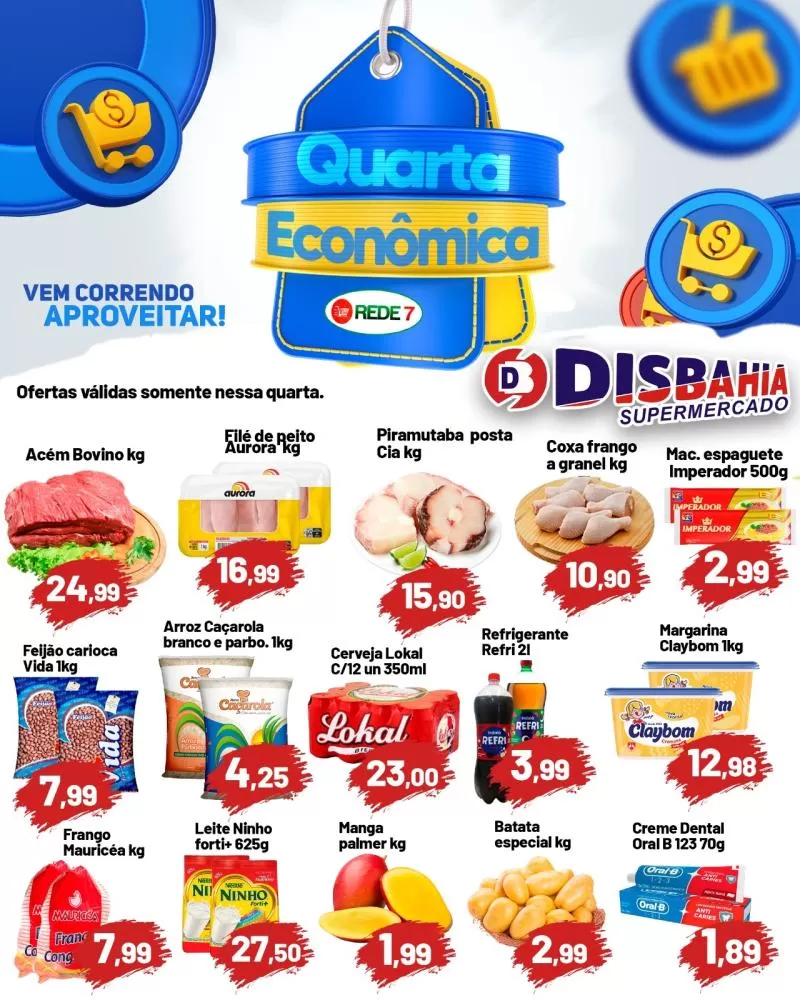 Confira as ofertas da Quarta Econômica do Disbahia Supermercado