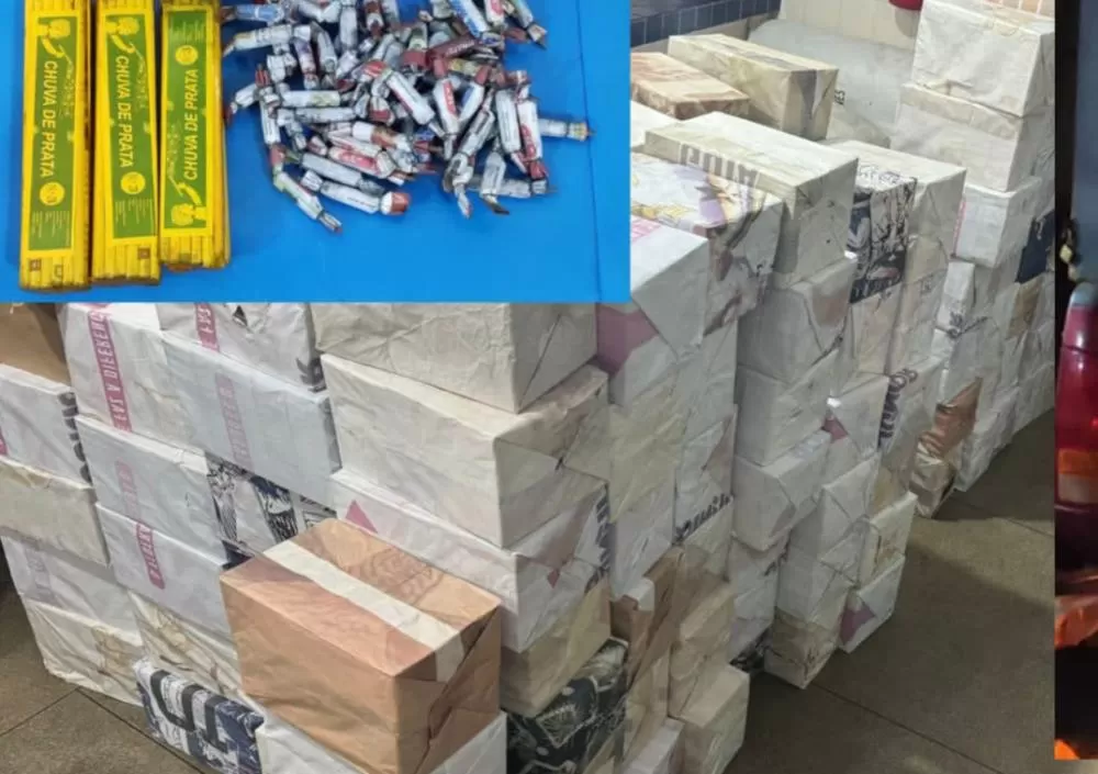 Polícia Rodoviária Estadual realiza apreensão de grande quantidade de Fogos de Artifício sem documento fiscal na BR-030