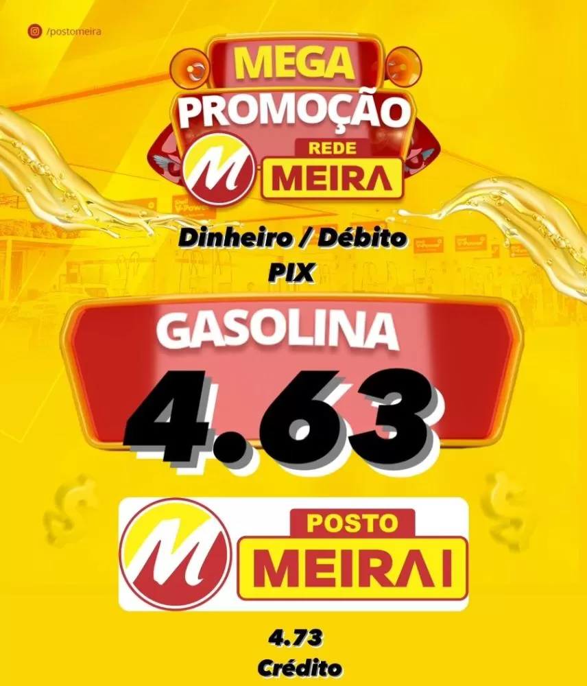 Abasteça seu veículo no Posto Meira