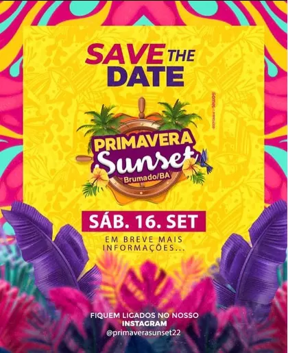 Brumado: Primavera Sunset 2023 acontecerá dia 16 de setembro