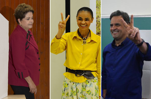 Eleições 2014: Dilma Rousseff, Aécio Neves e Marina Silva votam em seus estados de origem