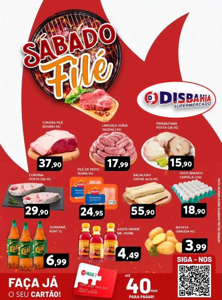 Ofertas: Sábado Filé do Disbahia Supermercado