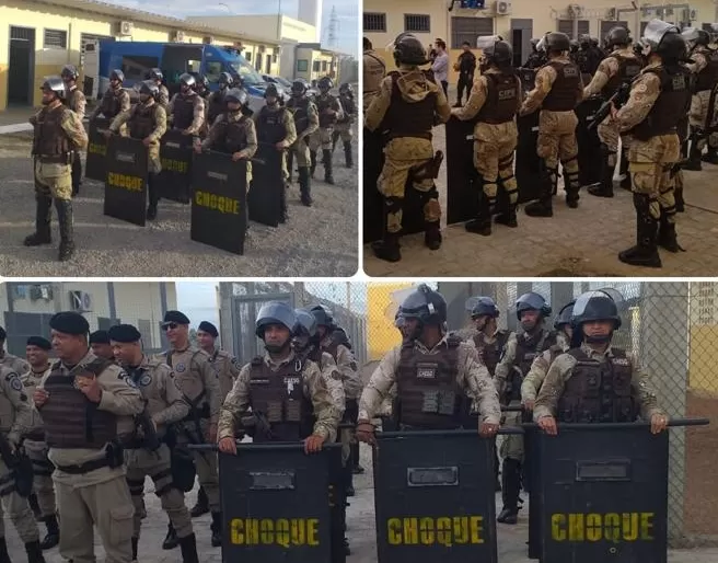 Presídio de Brumado recebe suporte do Pelotão de choque da CIPE Sudoeste para transferência de internos