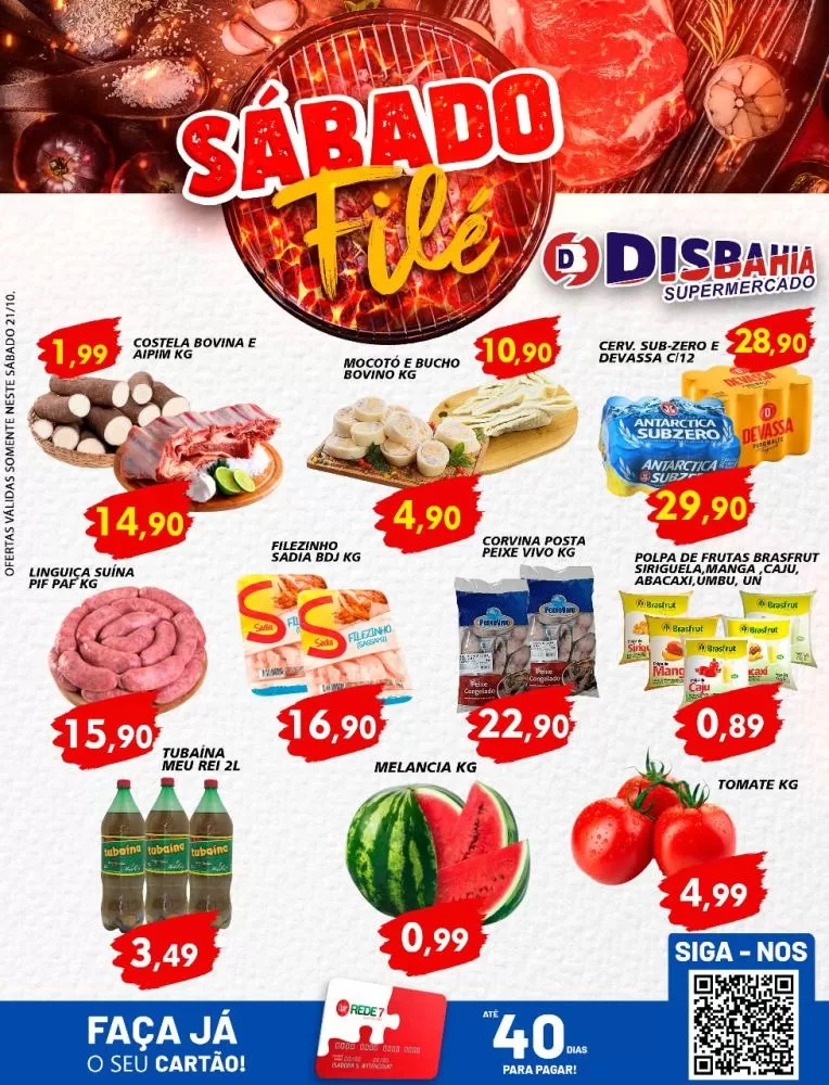 Ofertas: Sábado Filé do Disbahia Supermercado