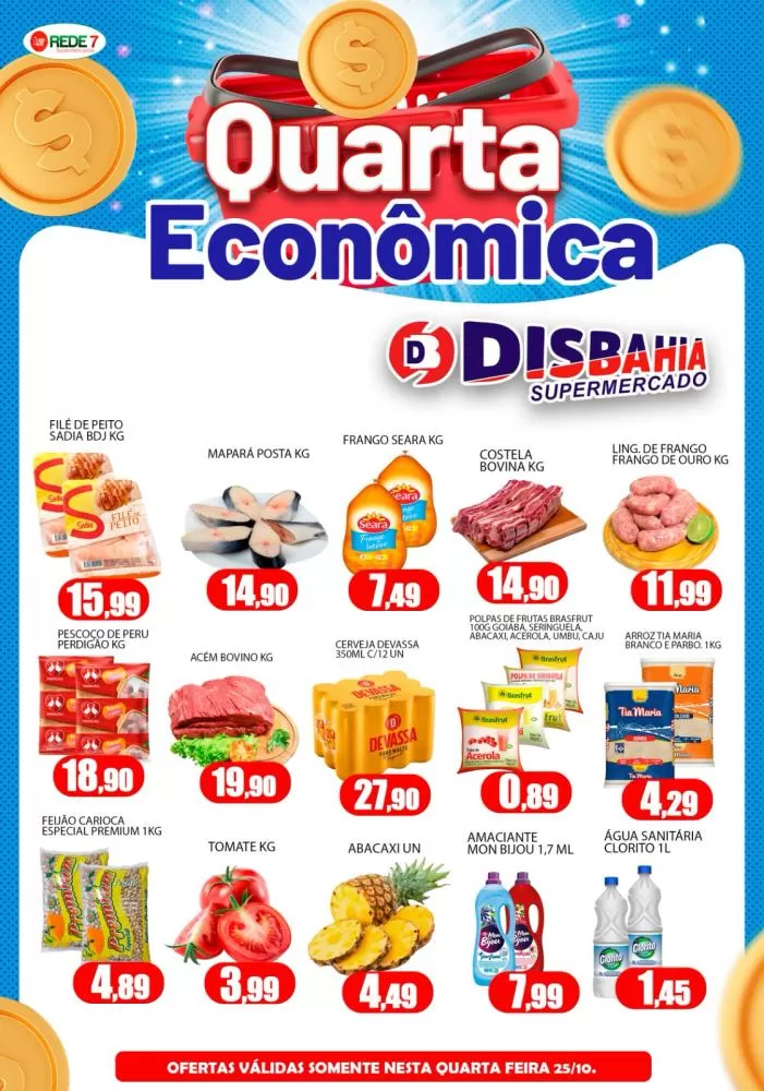 Economize na Quarta Econômica do Disbahia Supermercado!