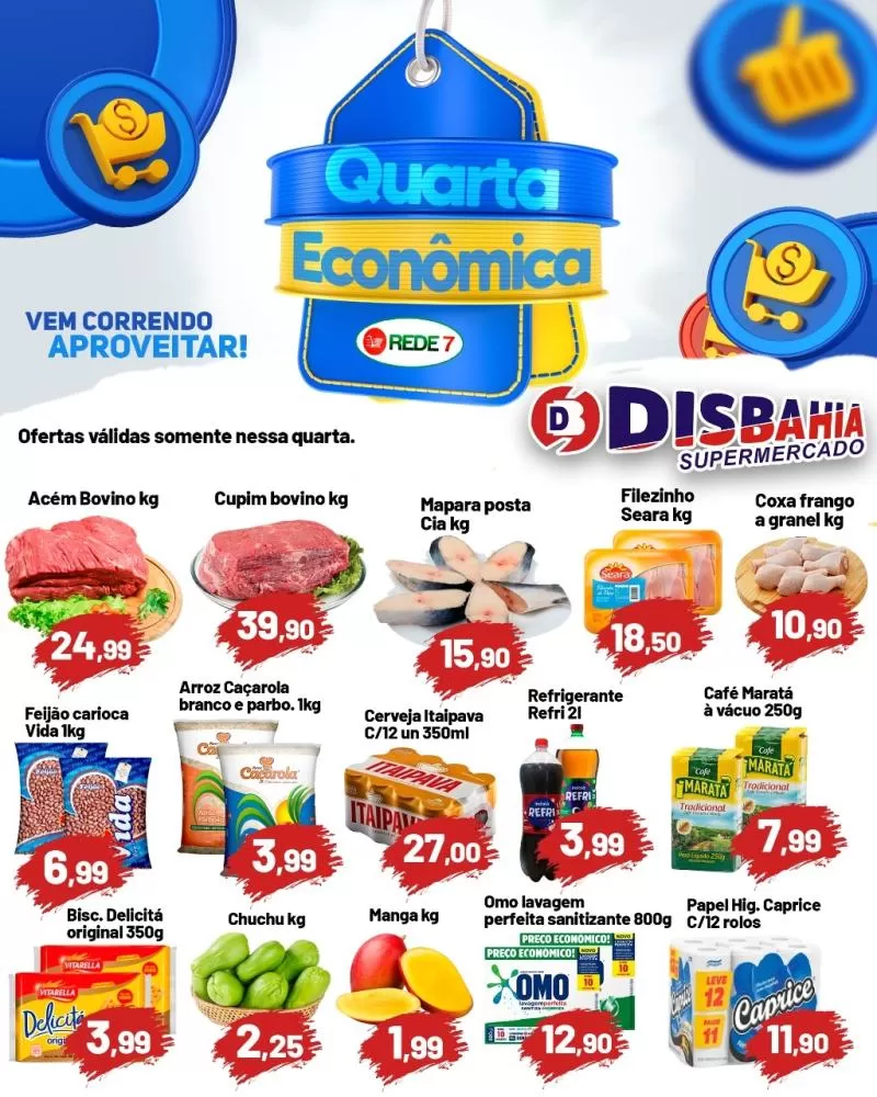 Confira as ofertas da Quarta Econômica do Disbahia Supermercado