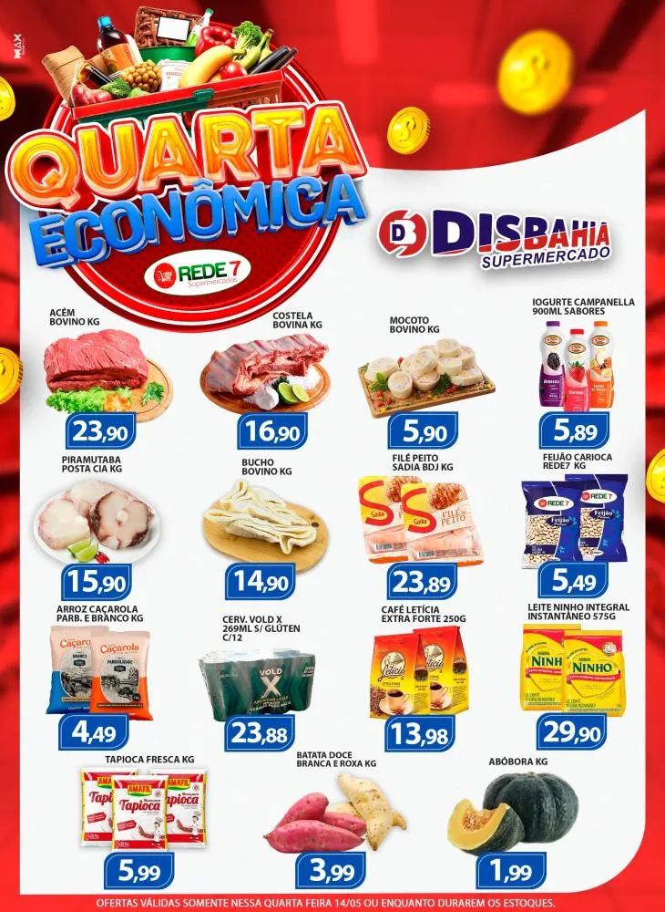 Economize na Quarta Econômica do Disbahia Supermercado!