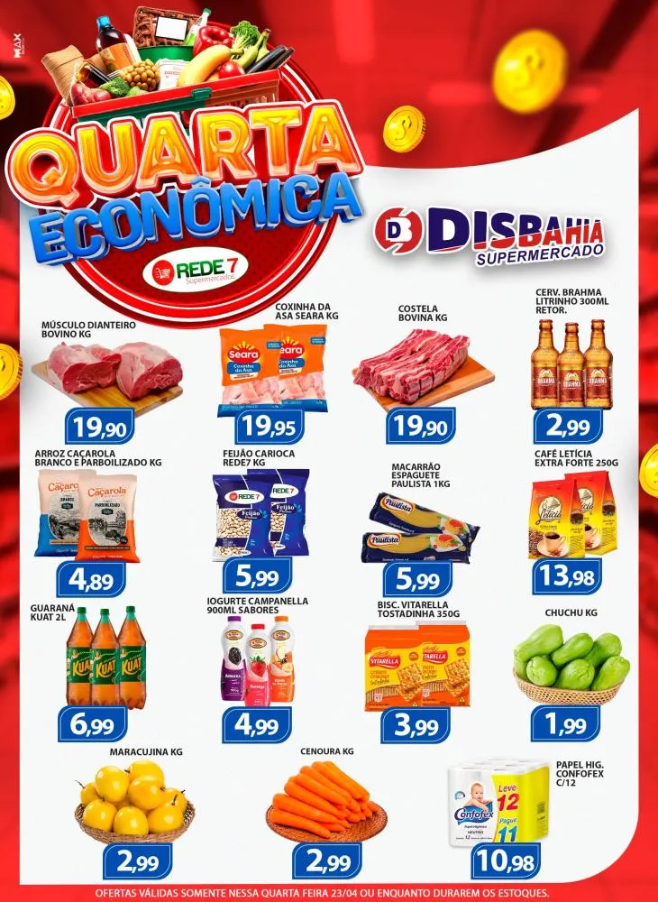 Economize na Quarta Econômica do Disbahia Supermercado!