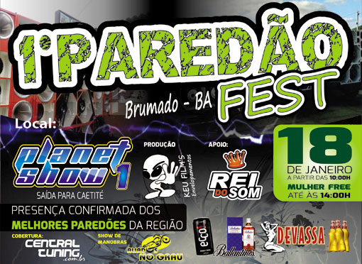 Neste domingo tem o 1º Paredão Fest com o apoio da Devassa