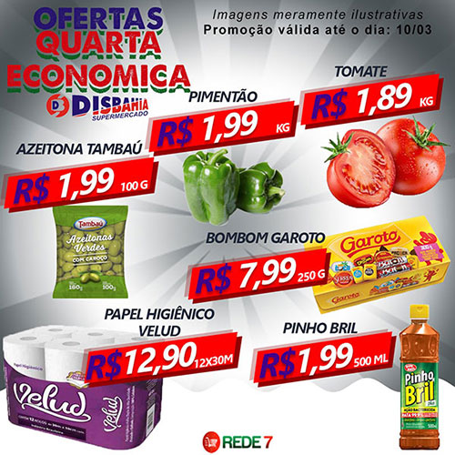Confira as ofertas da Quarta Econômica do Disbahia Supermercado
