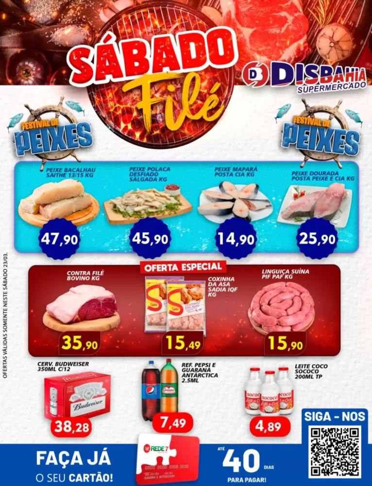 Ofertas: Sábado Filé do Disbahia Supermercado