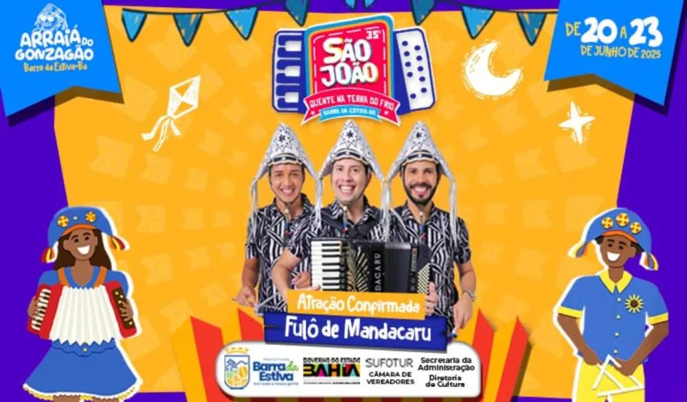 Fulô de Mandacaru é a primeira atração confirmada no 35º Arráiá Gonzagão em Barra da Estiva
