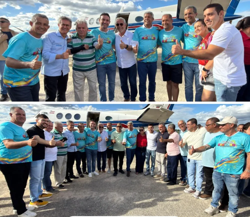 Fabrício Abrantes recepciona governador Jerônimo Rodrigues durante visita ao CarnaBrumas 2026