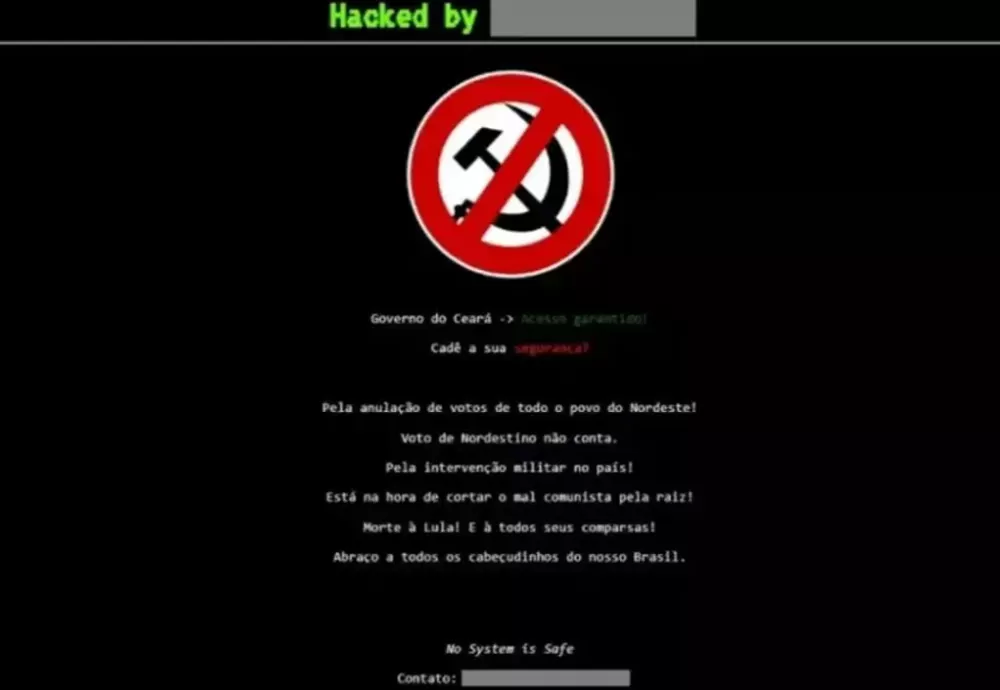 Sites de estados do Nordeste são invadidos com mensagens de ódio