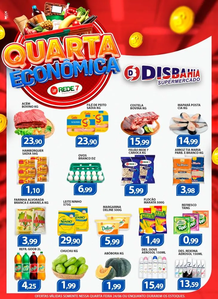 Economize na Quarta Econômica do Disbahia Supermercado!