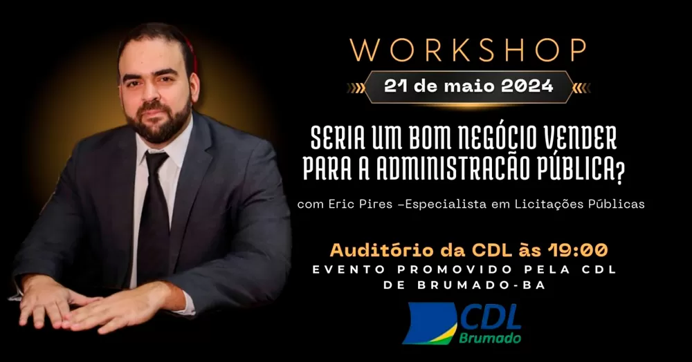 Brumado: Evento gratuito oferece capacitação em Direito Municipal e Contratos Públicos