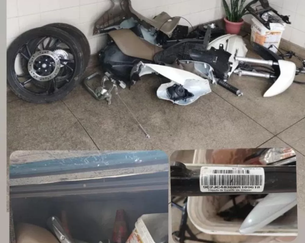 Polícia Militar recupera peças de moto furtada e prende suspeito em Brumado