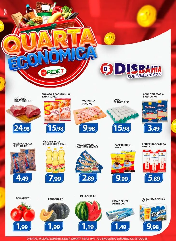 Economize na Quarta Econômica do Disbahia Supermercado!