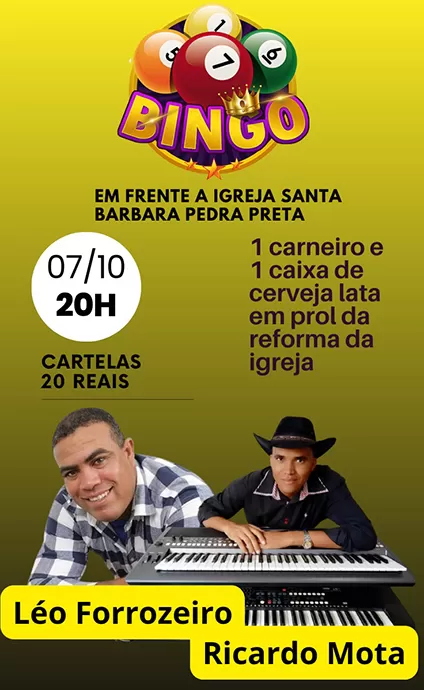 Bingo beneficente em Pedra Preta: Diversão e solidariedade para a reforma da Igreja Santa Bárbara em Brumado
