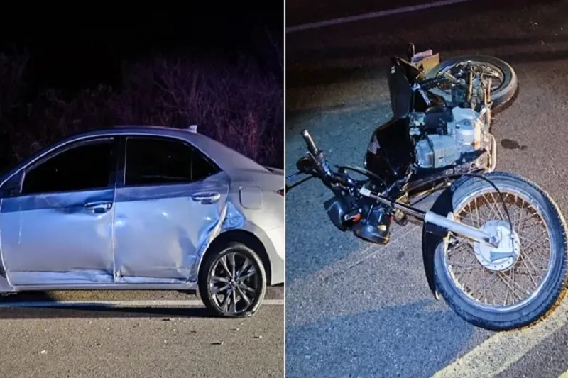 Motociclista fica ferido após colisão na BA-142 em Tanhaçu