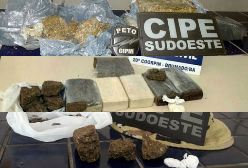 Em menos de uma semana, quase 10kg de drogas são apreendidos em Brumado