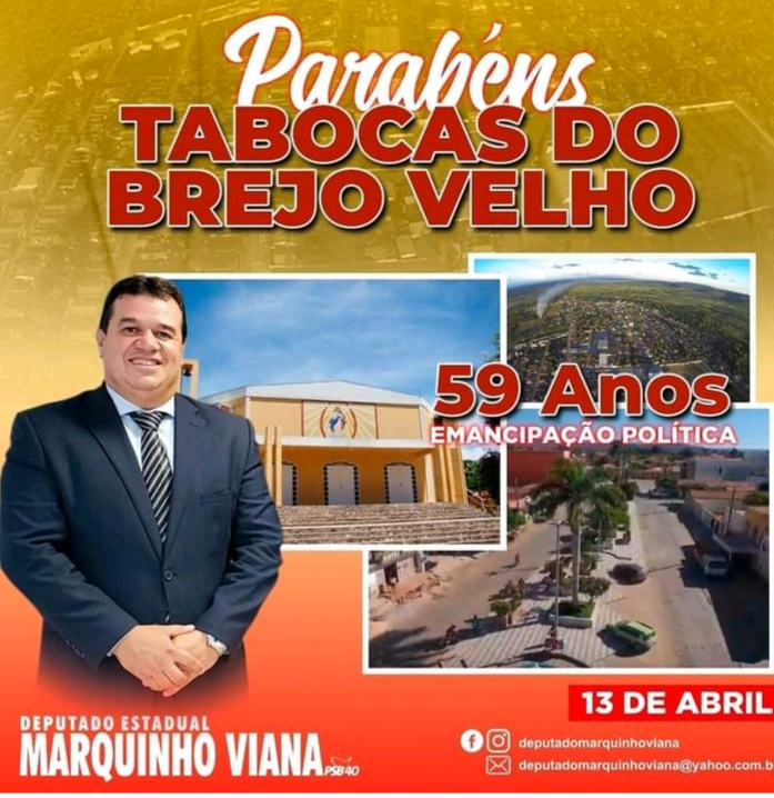 Deputado Marquinho Viana parabeniza Tabocas do Brejo Velho