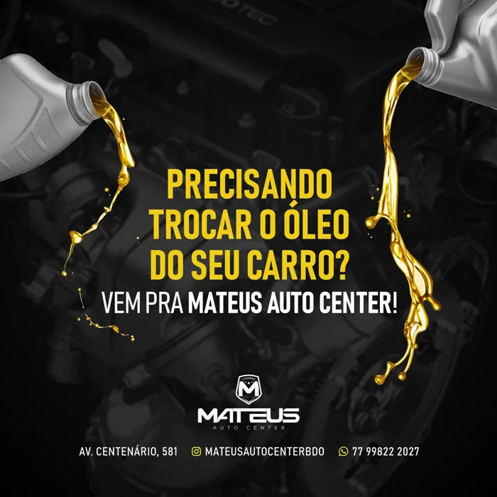 Mateus Auto Center: Faça a troca de Óleo do seu carro