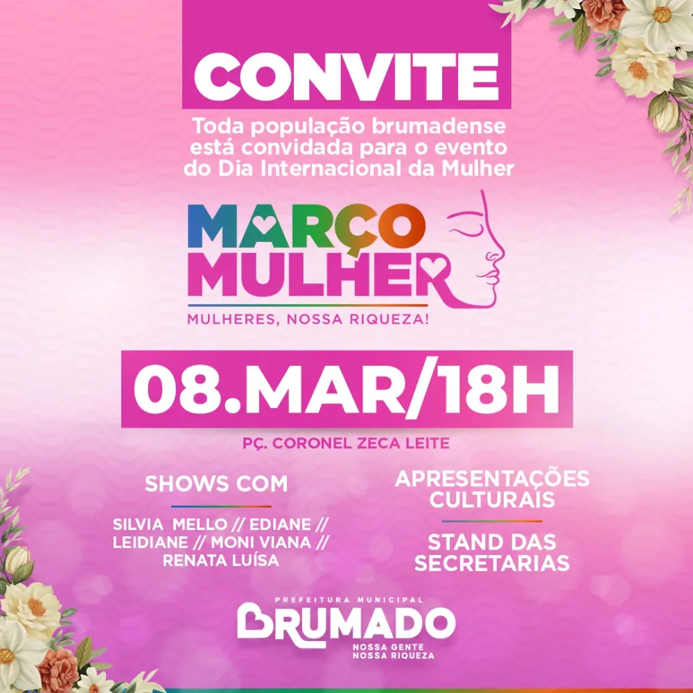 Brumado celebra o Dia Internacional da Mulher com o evento ‘Março Mulher’ na Praça da Prefeitura