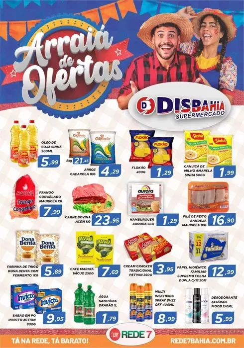 Arraiá de Ofertas do Disbahia Supermercado