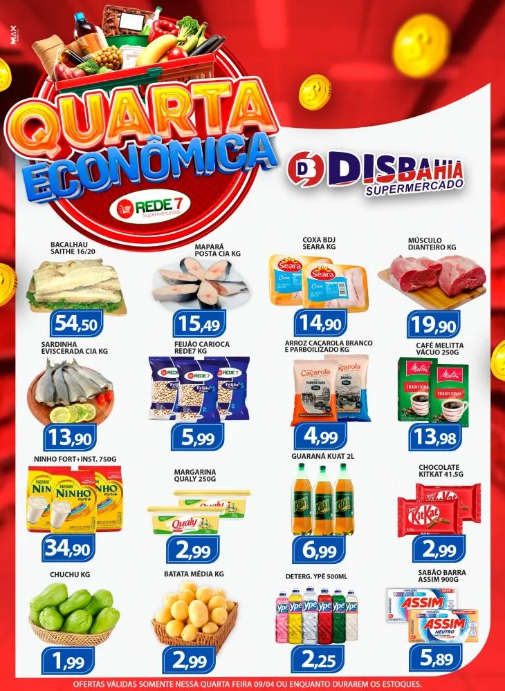Economize na Quarta Econômica do Disbahia Supermercado!