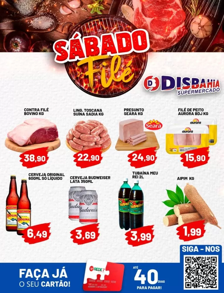 Ofertas: Sábado Filé do Disbahia Supermercado