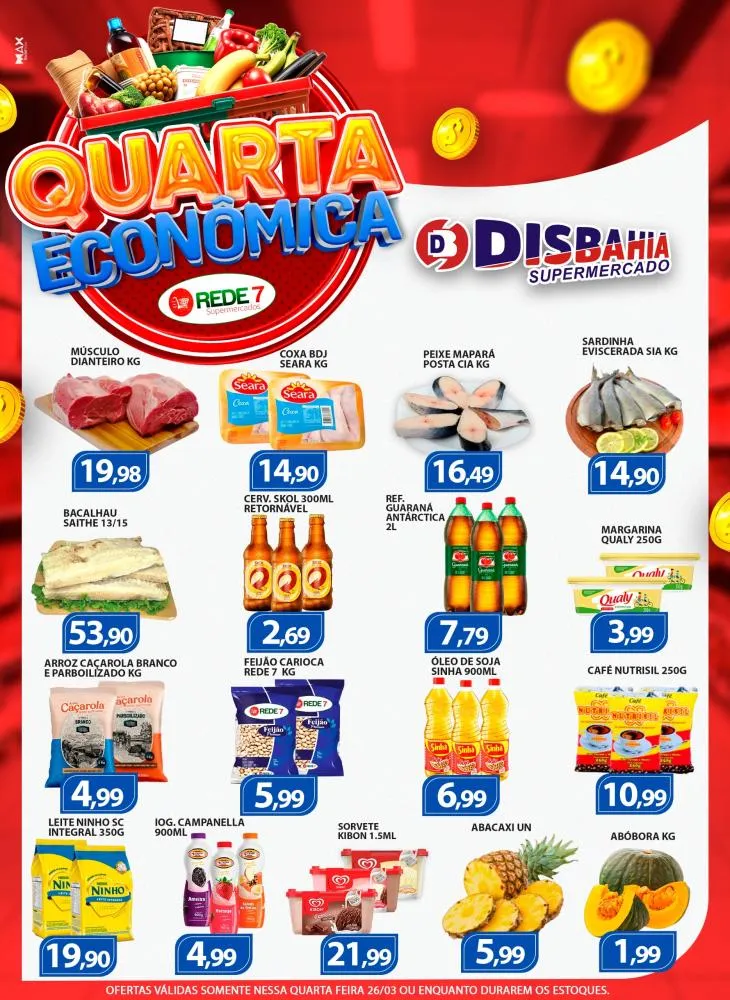Economize na Quarta Econômica do Disbahia Supermercado!